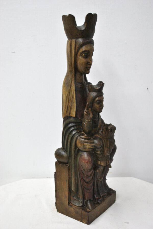 Escultura madera Virgen y niño - Imagen 5