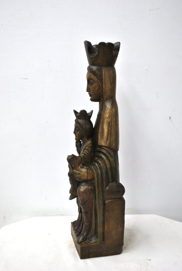 Escultura madera Virgen y niño - Imagen 6