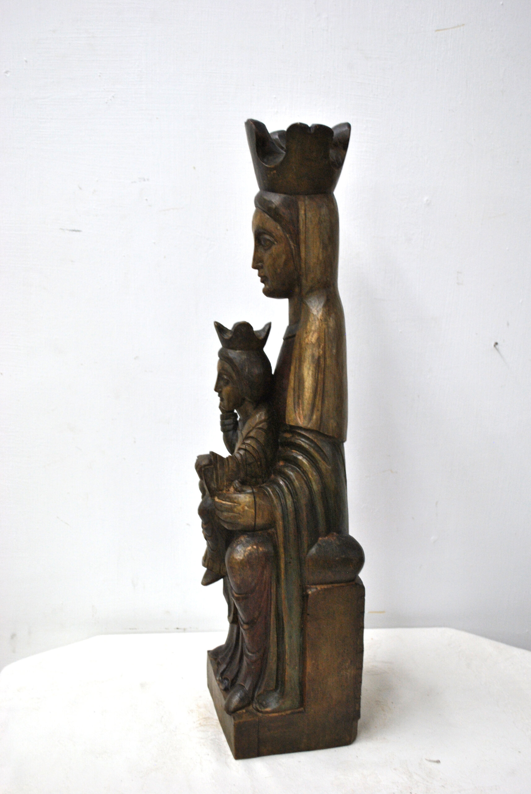 Escultura madera Virgen y niño - Imagen 6