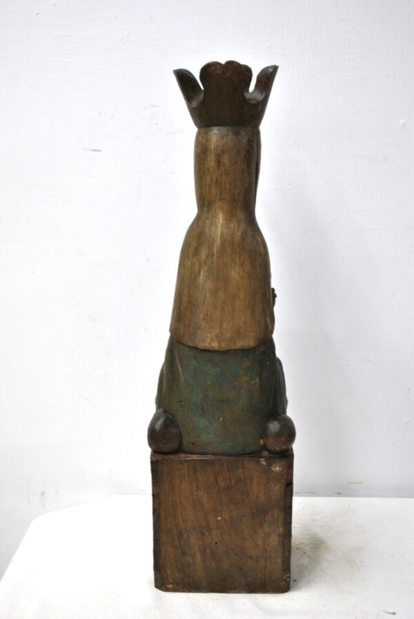 Escultura madera Virgen y niño - Imagen 7
