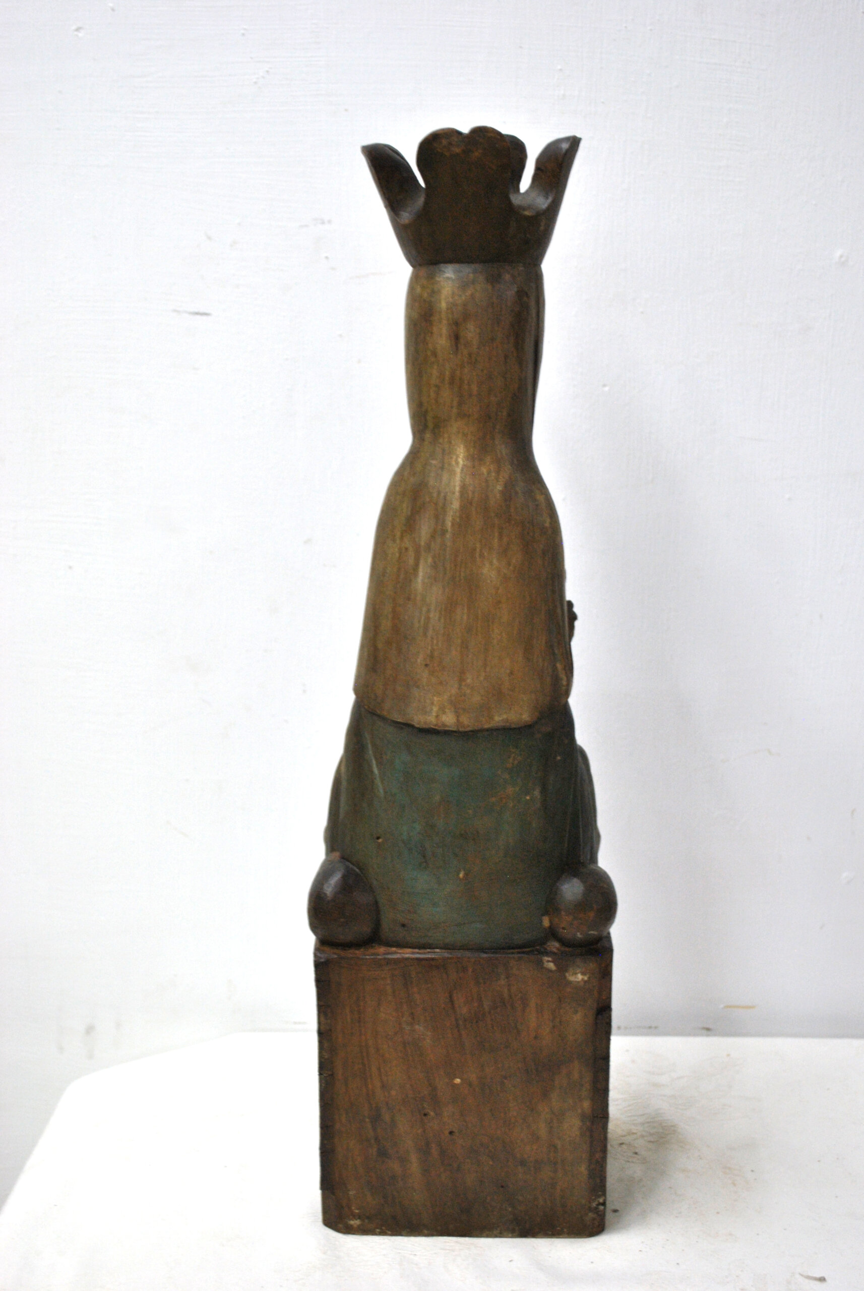 Escultura madera Virgen y niño - Imagen 7