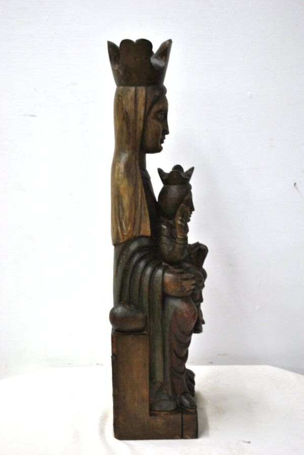 Escultura madera Virgen y niño - Imagen 8