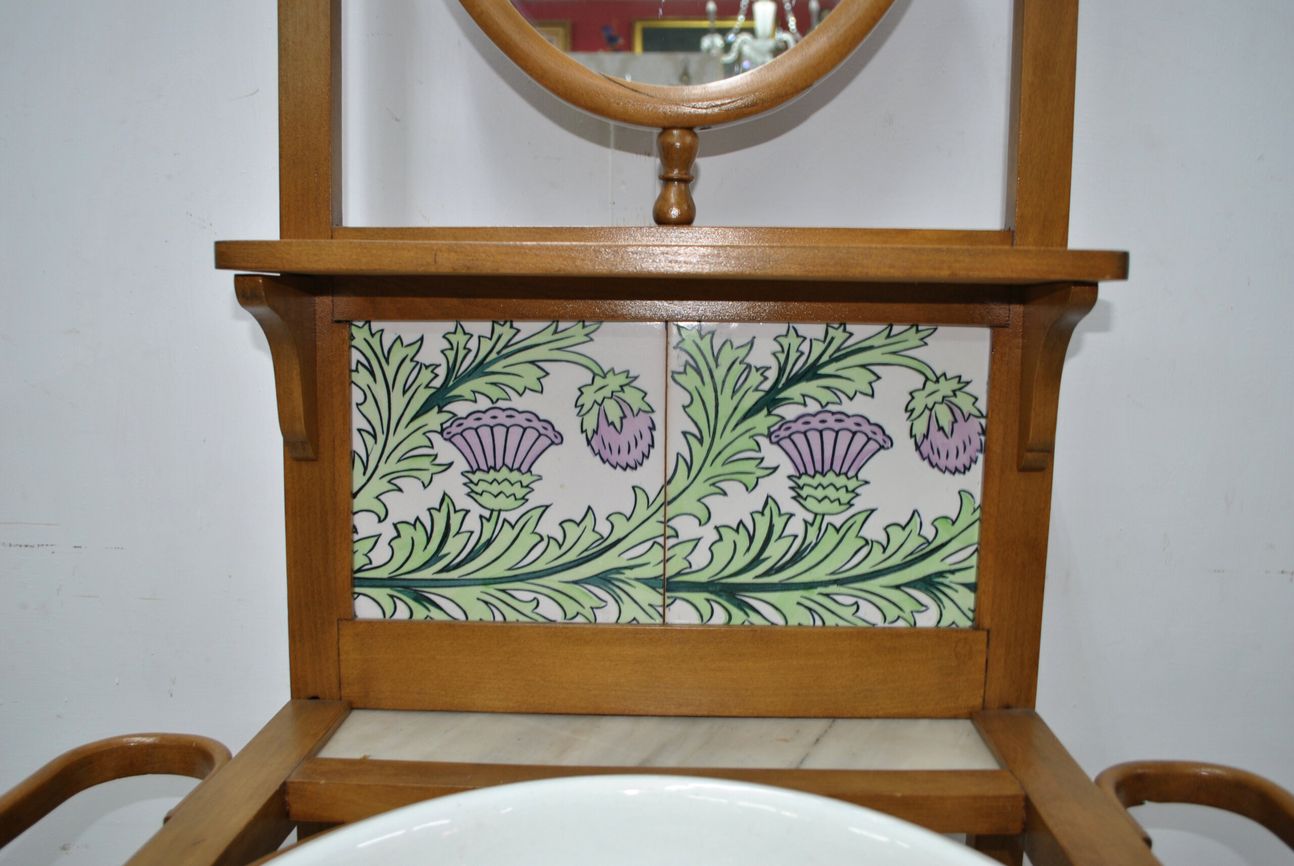 Lavabo palanganero Art Nouveau - Imagen 4