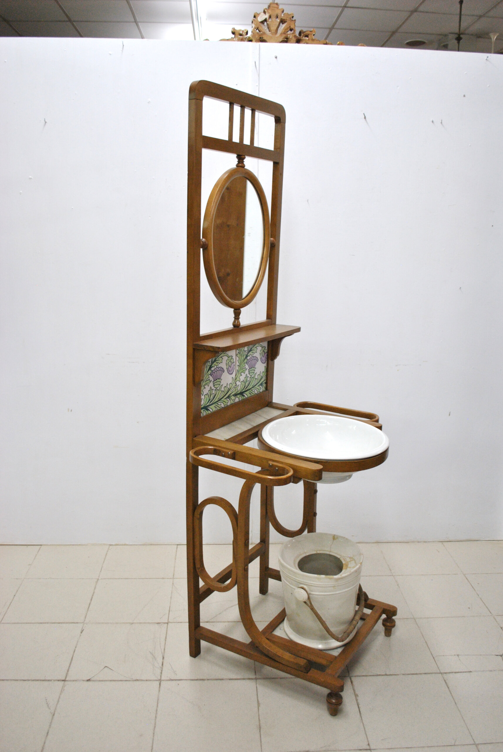 Lavabo palanganero Art Nouveau - Imagen 7