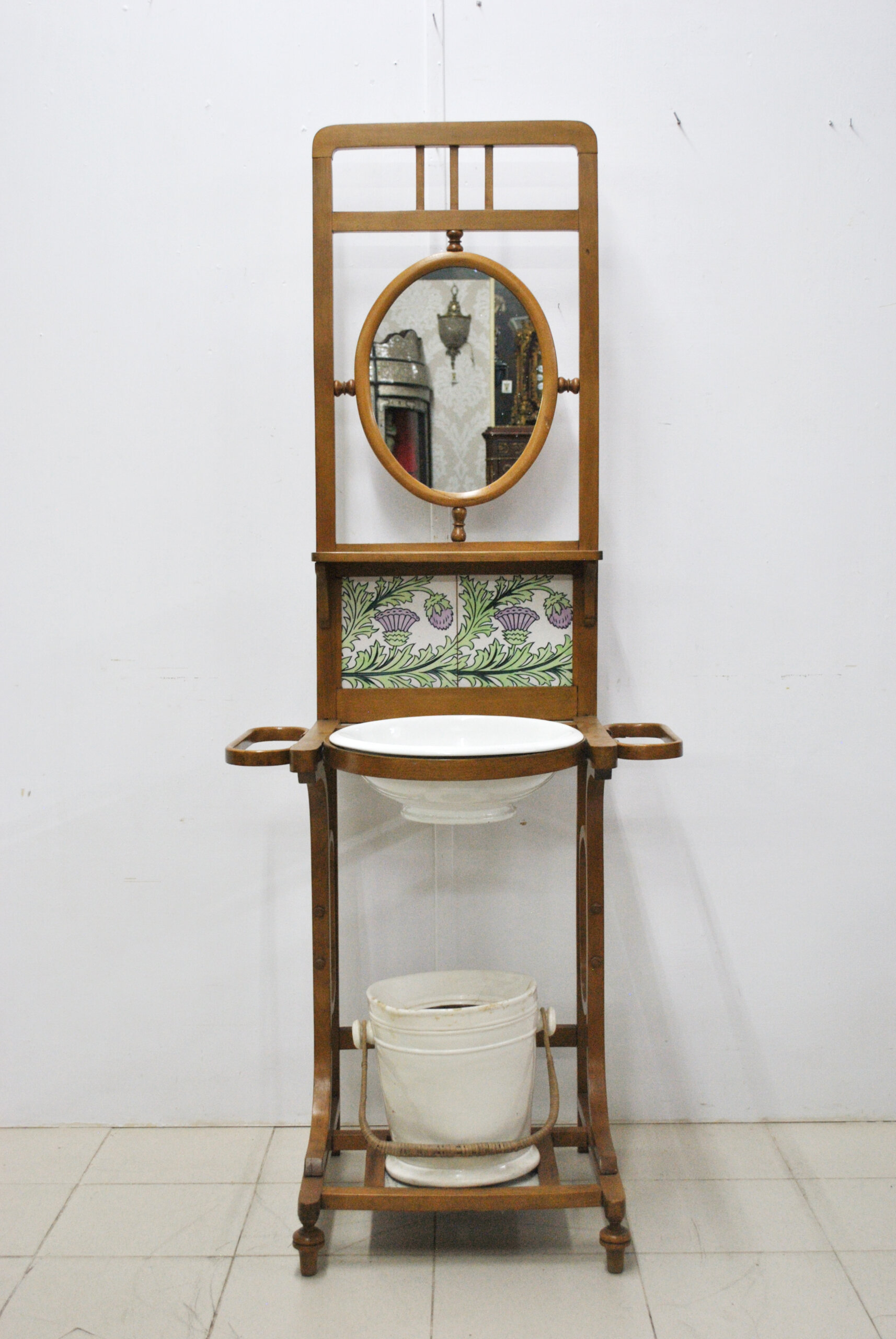 Lavabo palanganero Art Nouveau - Imagen 2