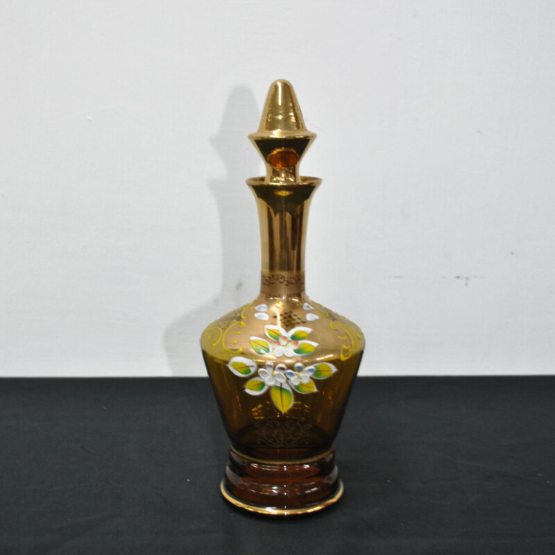 Licorera cristal bohemia ámbar