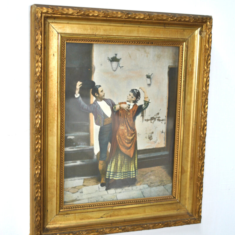 Cuadro pareja baile flamenco