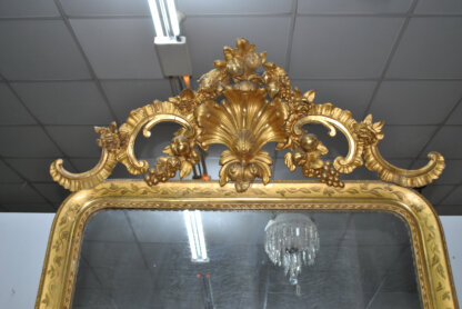 Gran espejo Luis XVI pan de oro - Imagen 5