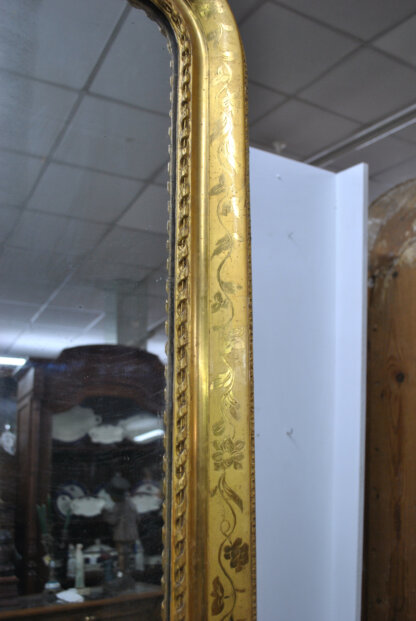 Gran espejo Luis XVI pan de oro - Imagen 7