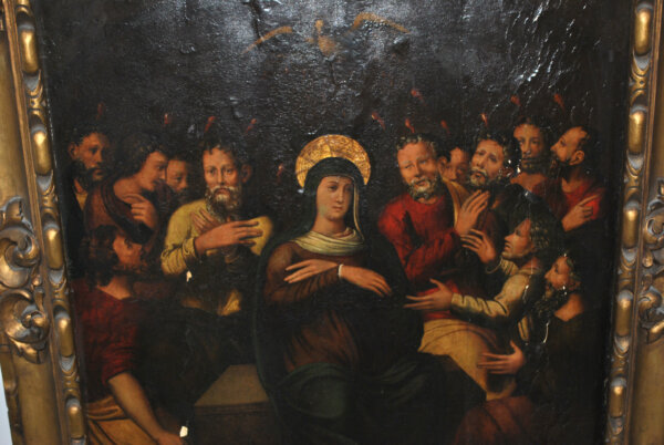 Óleo sobre lienzo Pentecostés S.XVII - Imagen 25