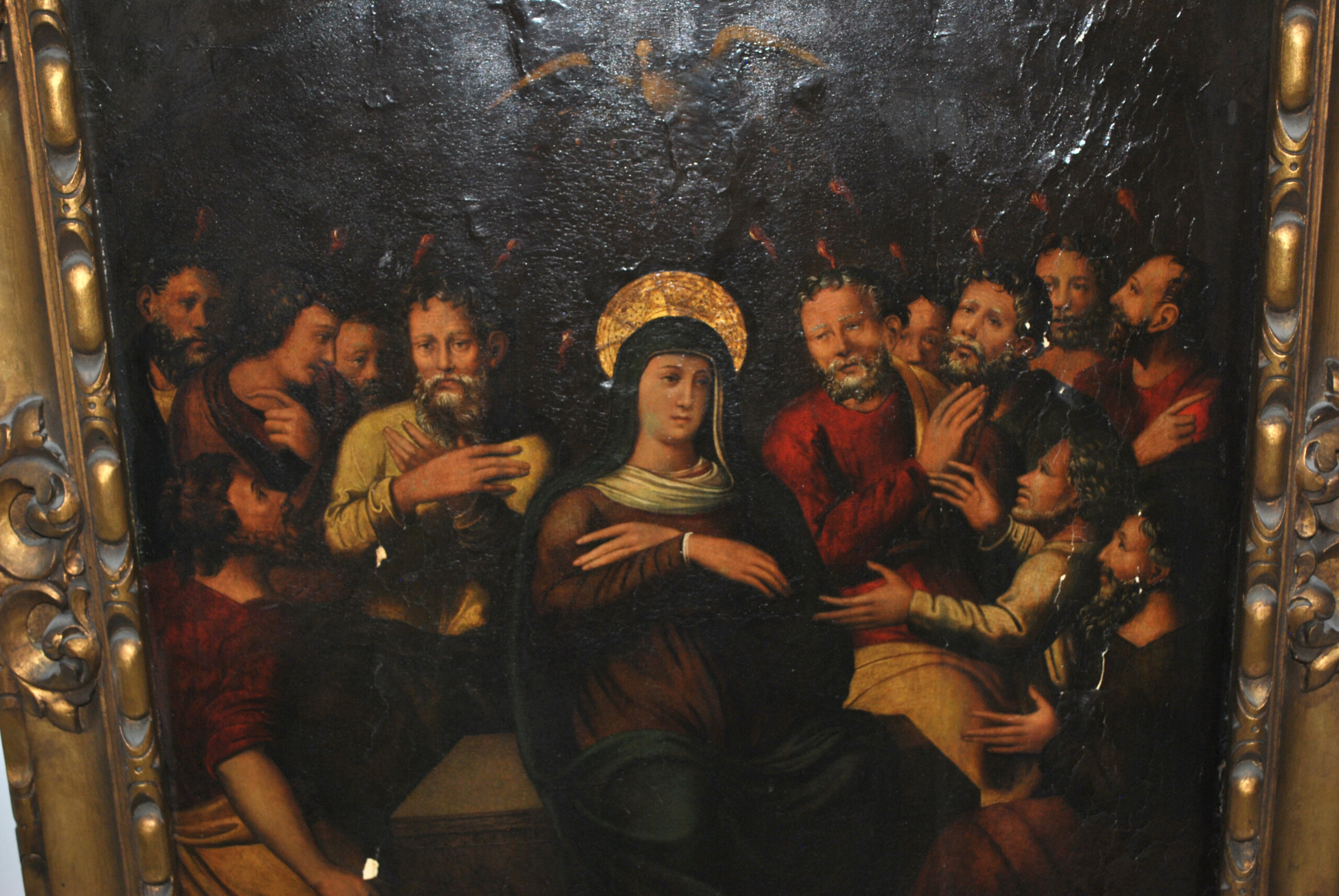 Óleo sobre lienzo Pentecostés S.XVII - Imagen 25