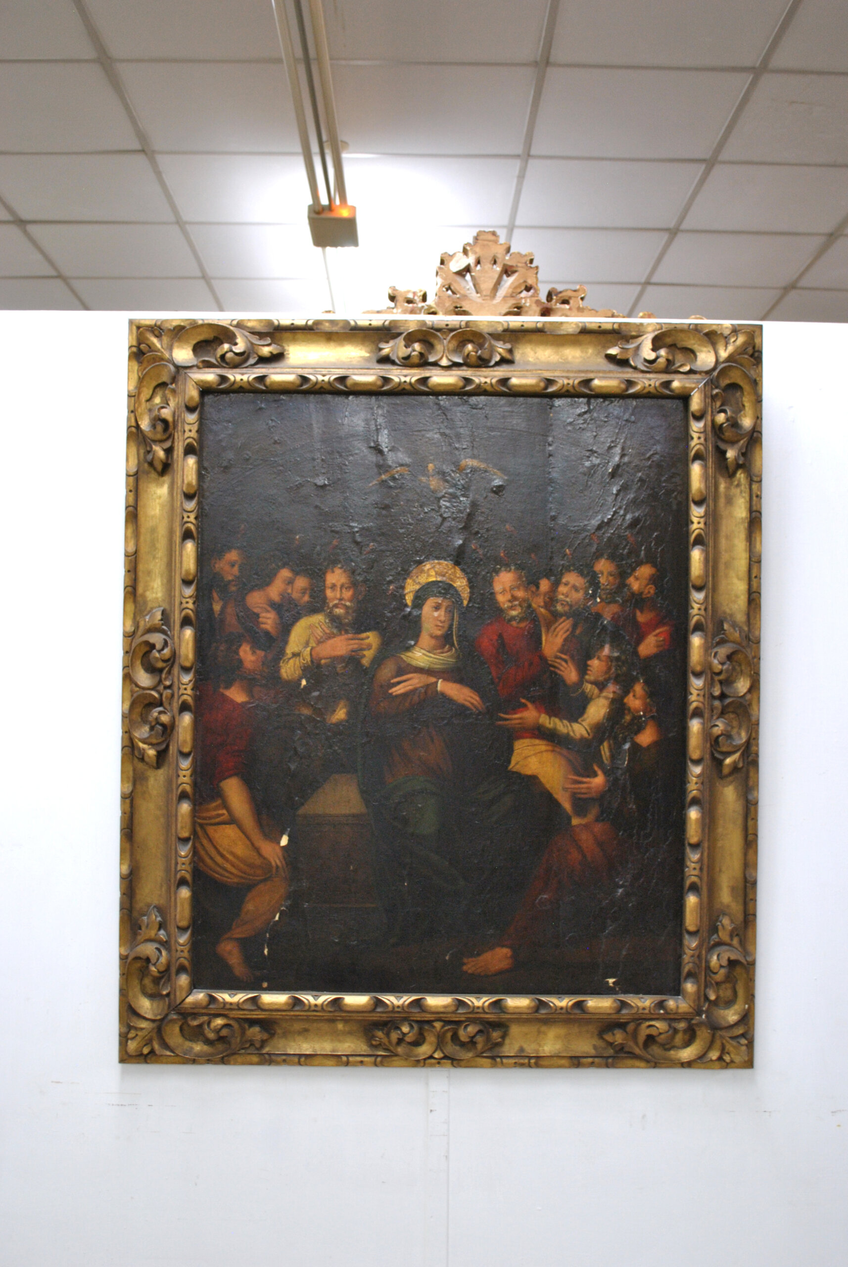 Óleo sobre lienzo Pentecostés S.XVII - Imagen 4