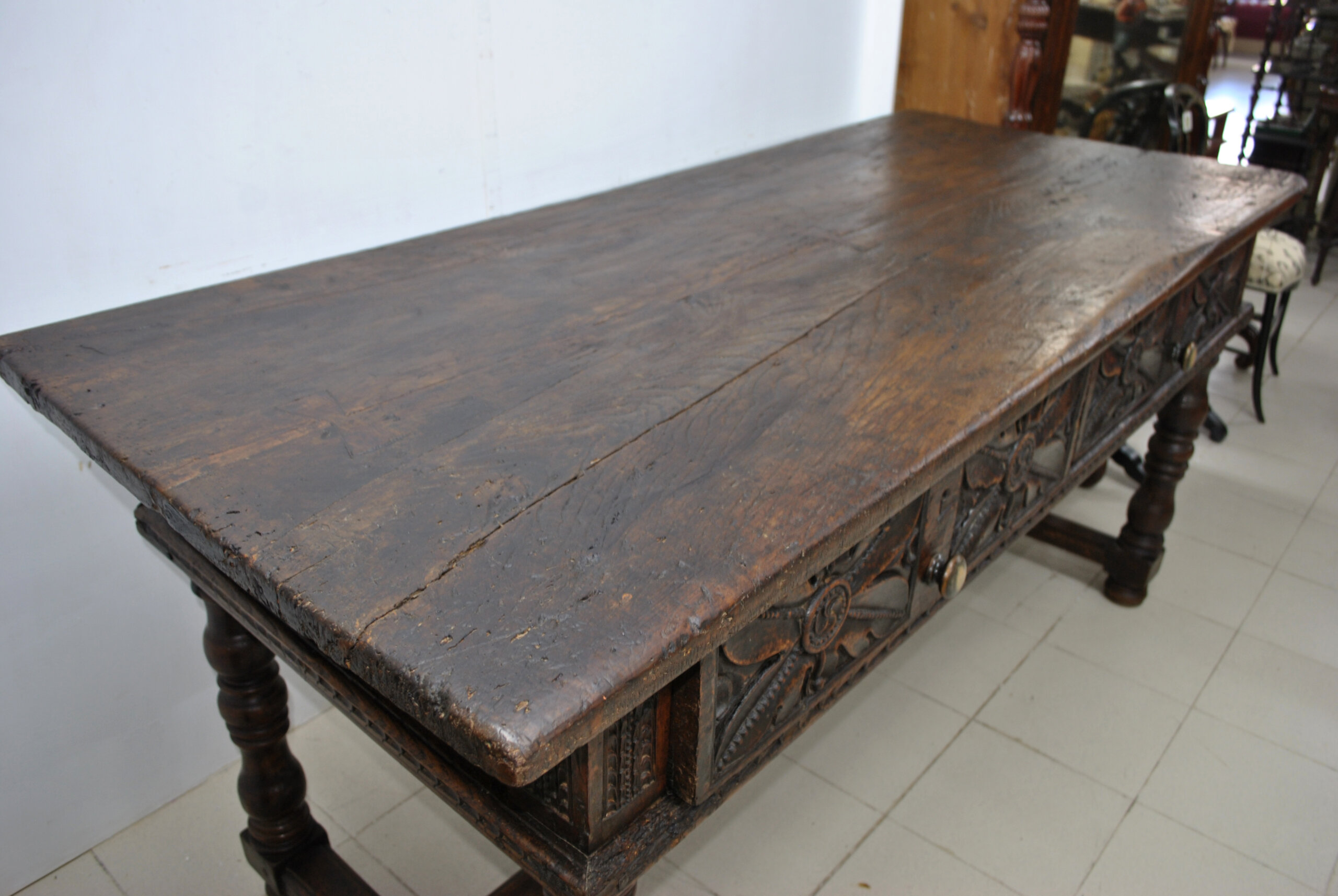 Mesa castellana nogal S.XVIII - Imagen 11