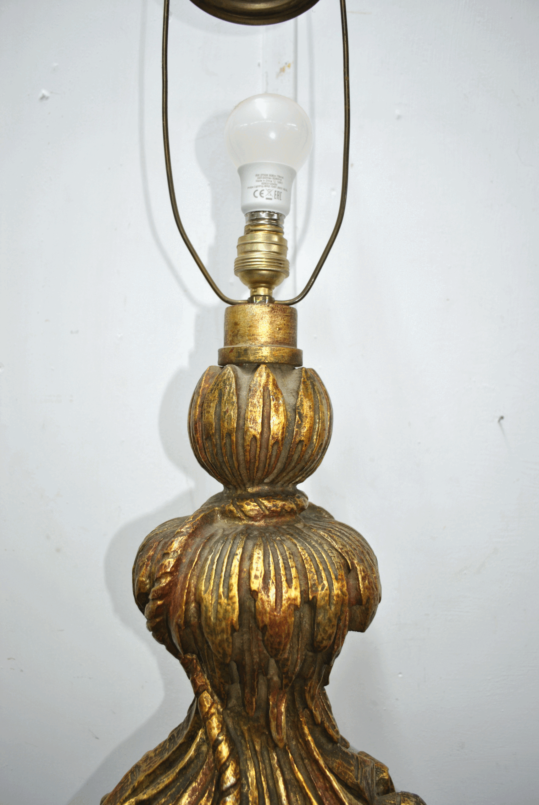 Lámpara pie madera frutas - Imagen 3