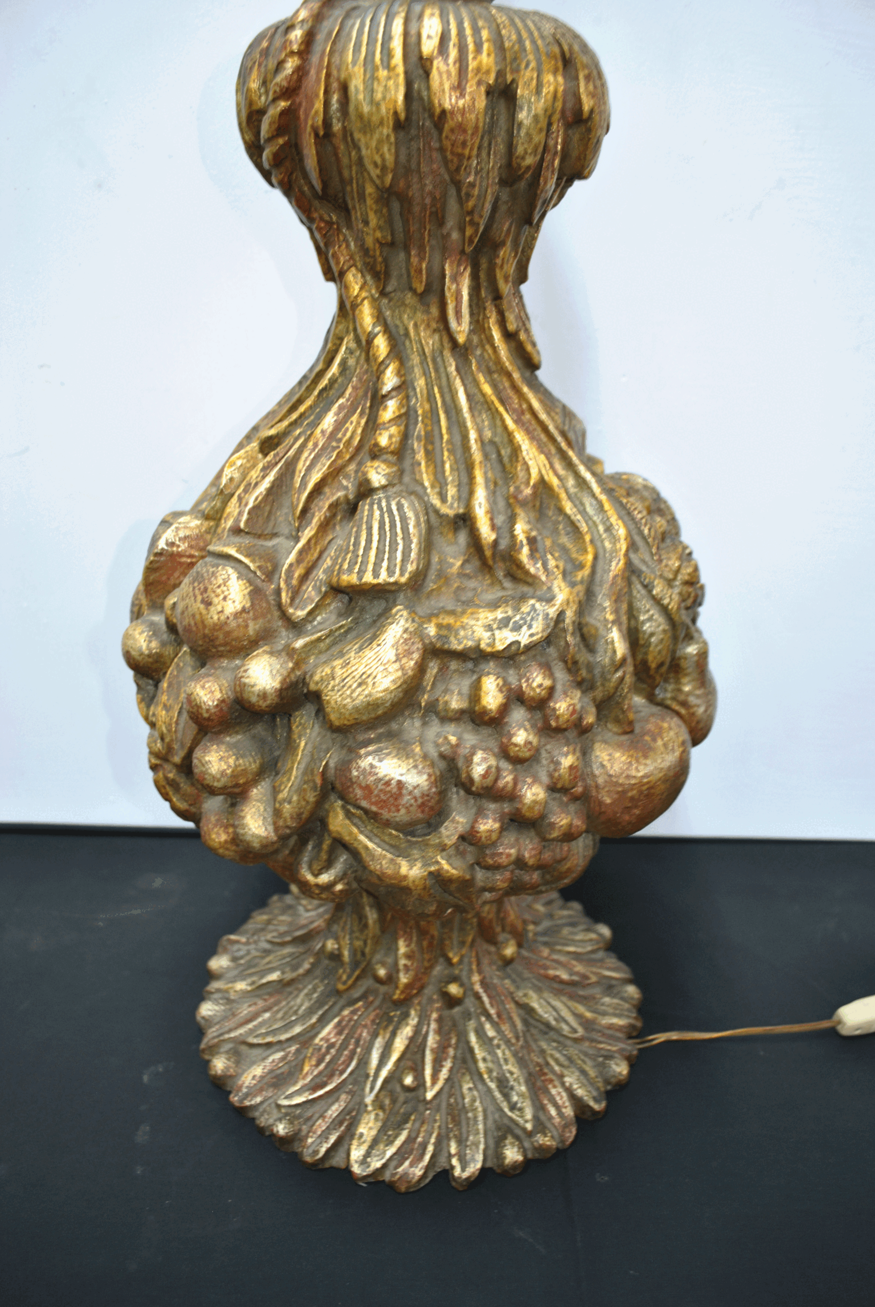 Lámpara pie madera frutas - Imagen 4