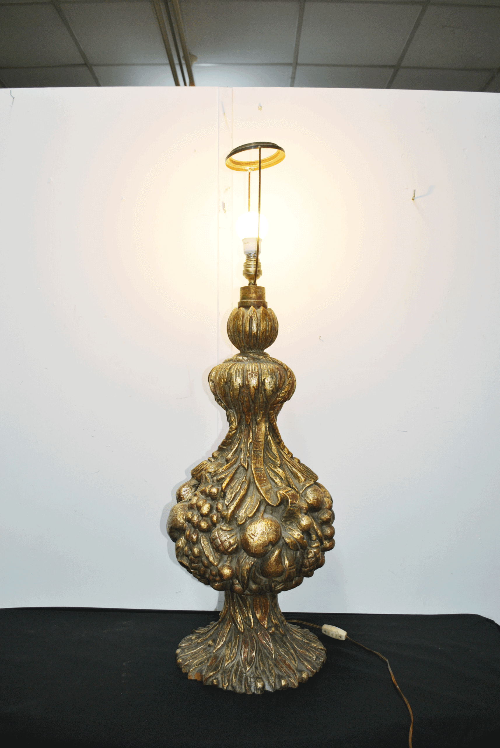 Lámpara pie madera frutas - Imagen 6