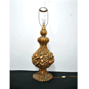 Lámpara pie madera frutas