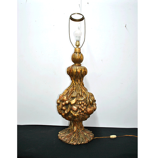 Lámpara pie madera frutas