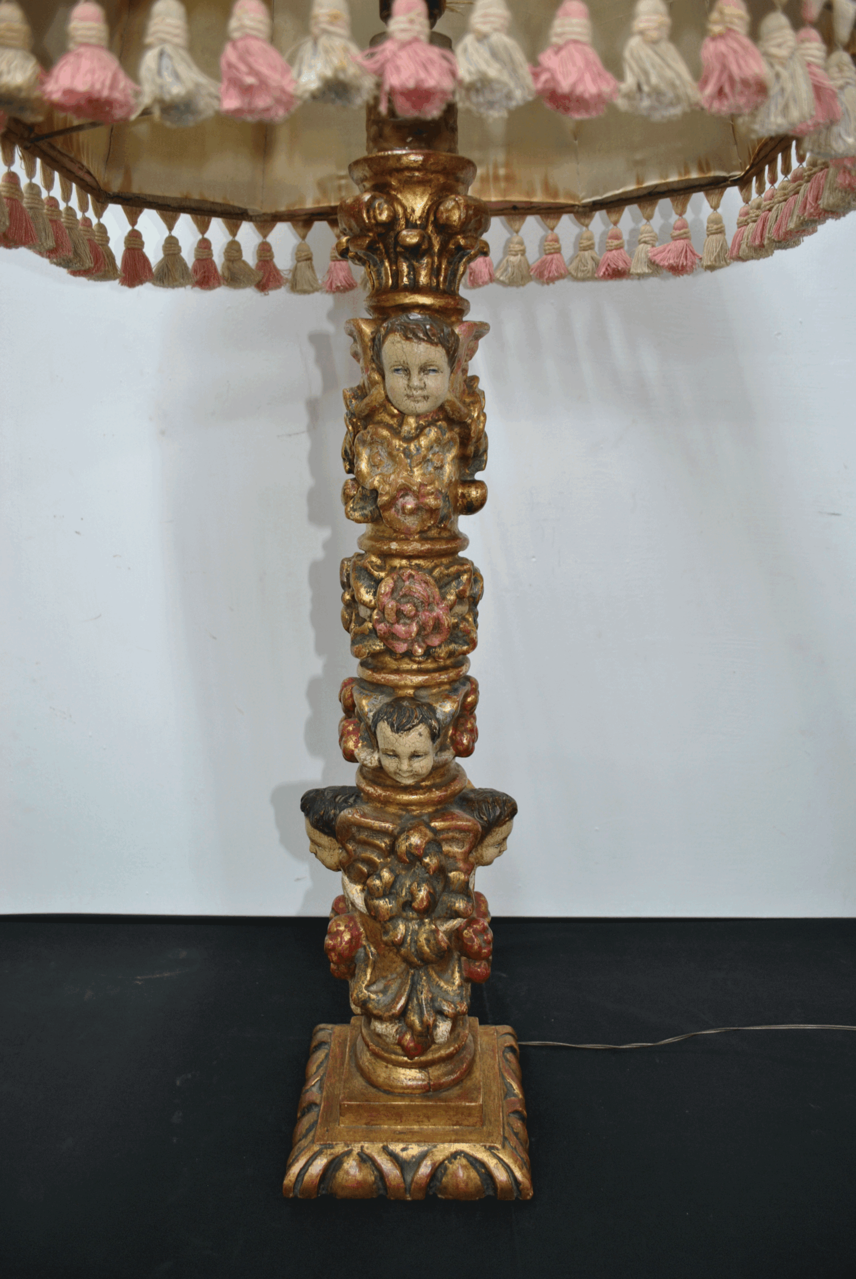 Lámpara base madera angelitos - Imagen 3