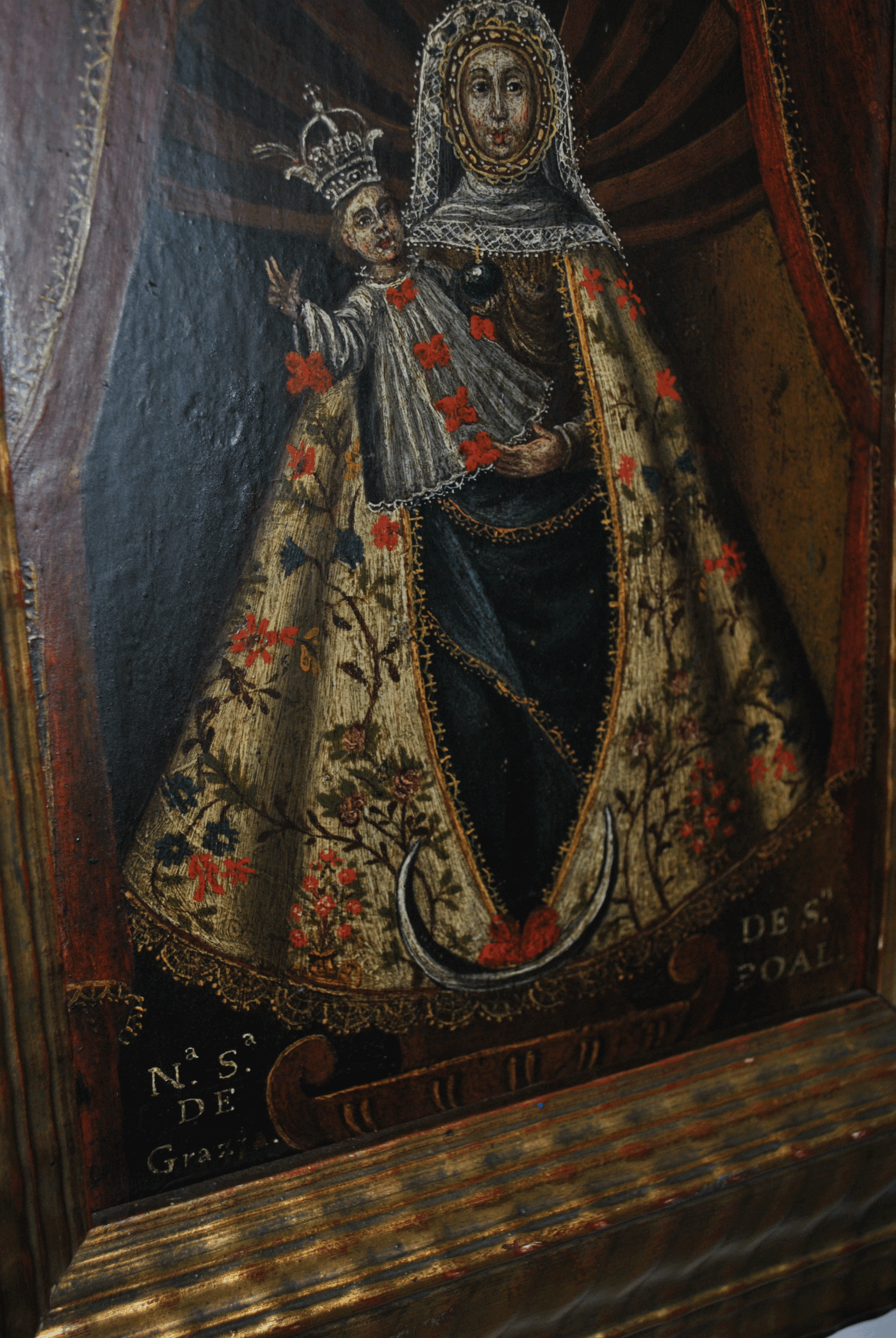 Óleo sobre tabla Ntra Sra de Gracia - Imagen 9