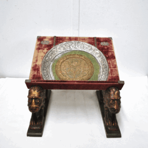 Atril antiguo madera y plata