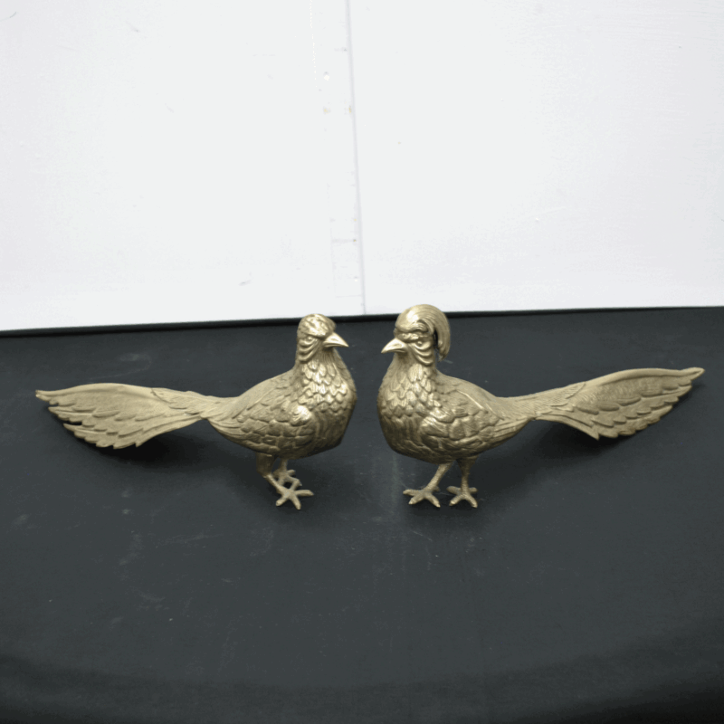 Pareja de faisanes latón