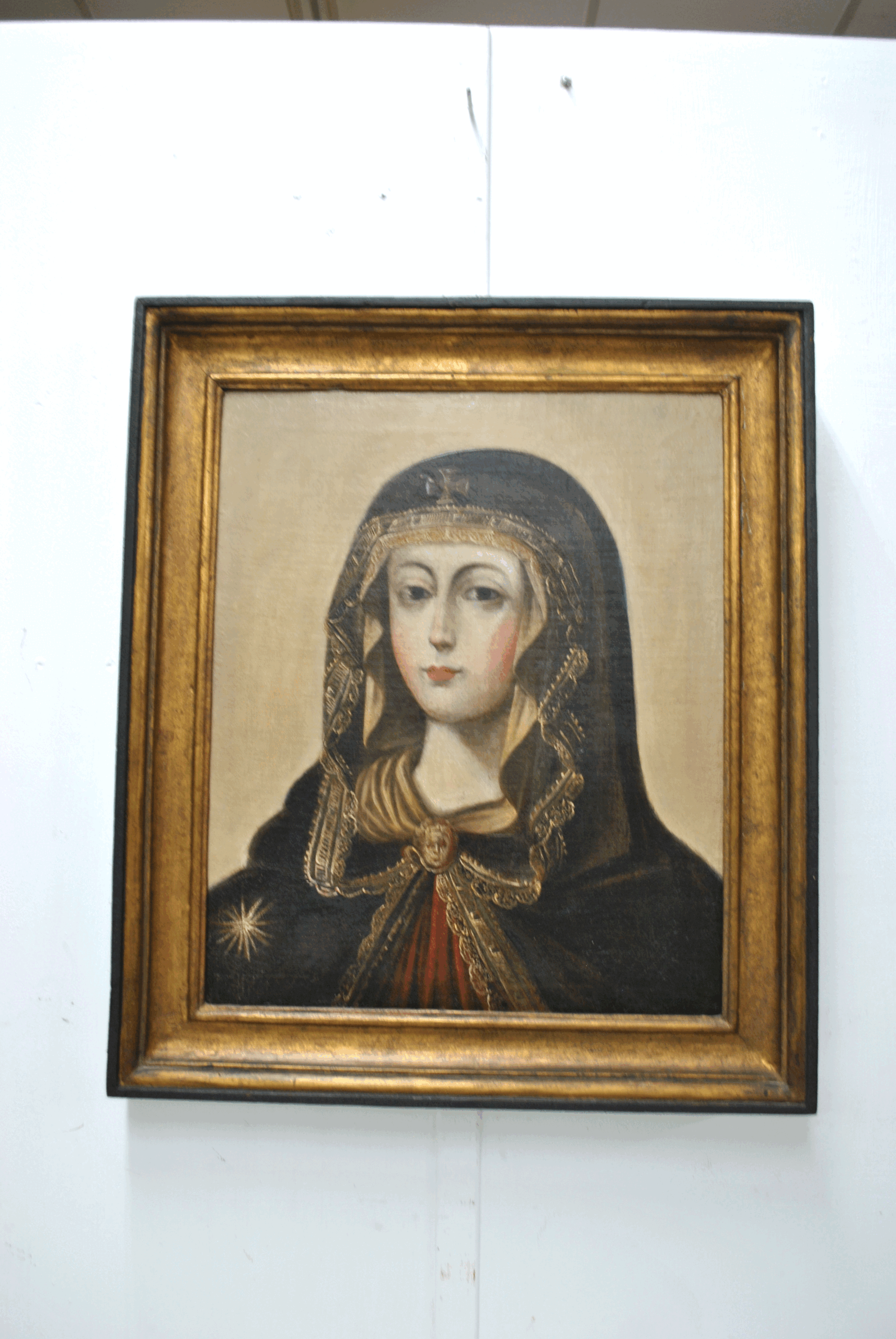 Óleo sobre lienzo Virgen del Popolo - Imagen 3