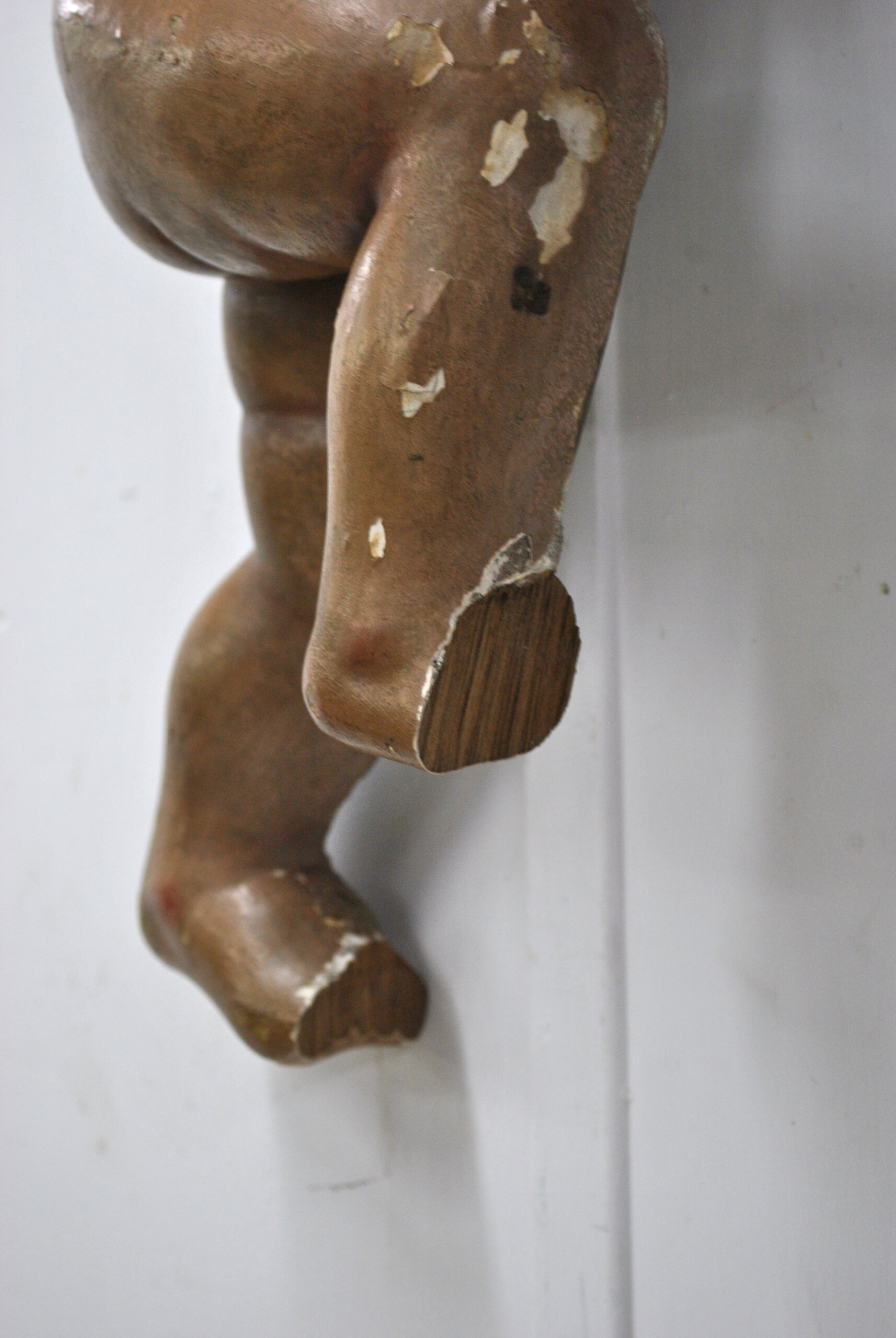 Pareja ángeles antiguos madera - Imagen 10