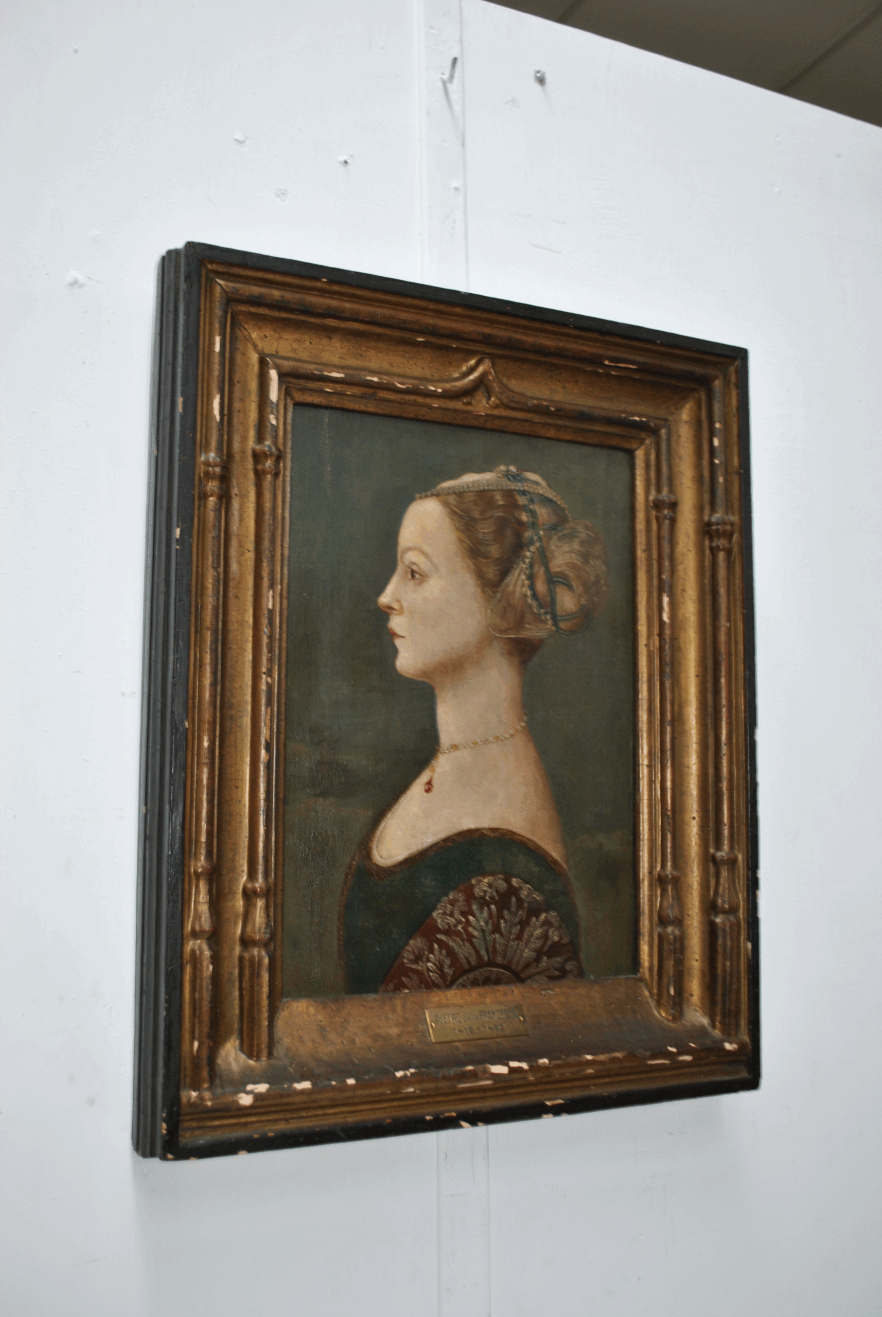 Óleo sobre tabla estilo de Piero Francesca - Imagen 2