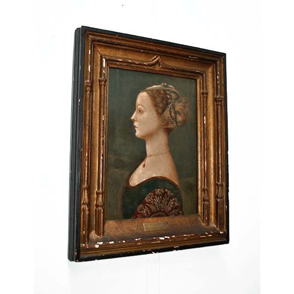 Óleo sobre tabla estilo de Piero Francesca