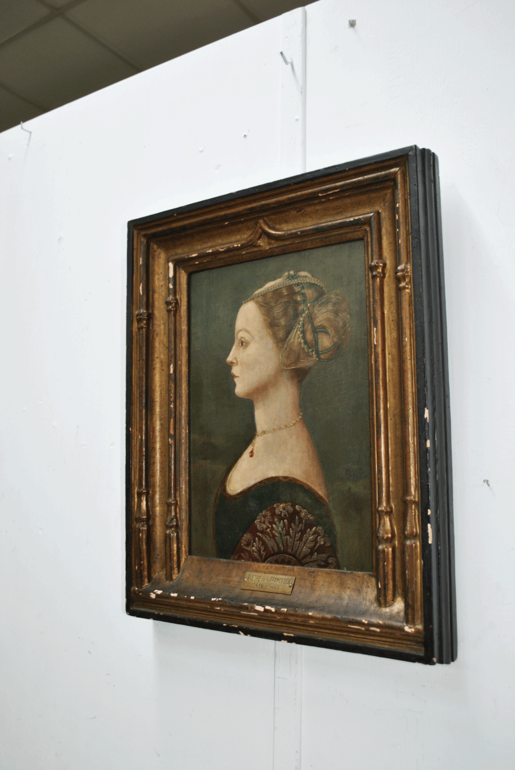 Óleo sobre tabla estilo de Piero Francesca - Imagen 3