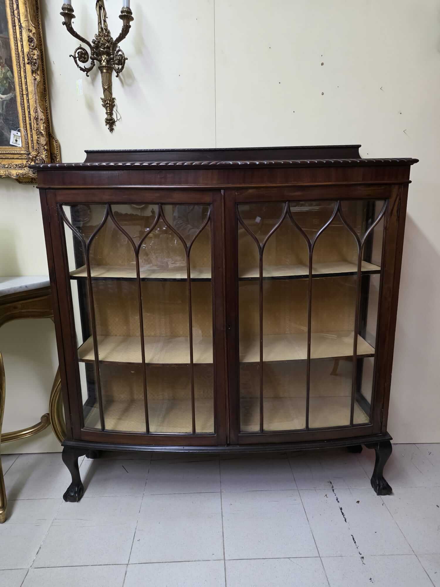 Vitrina inglesa caoba - Imagen 2