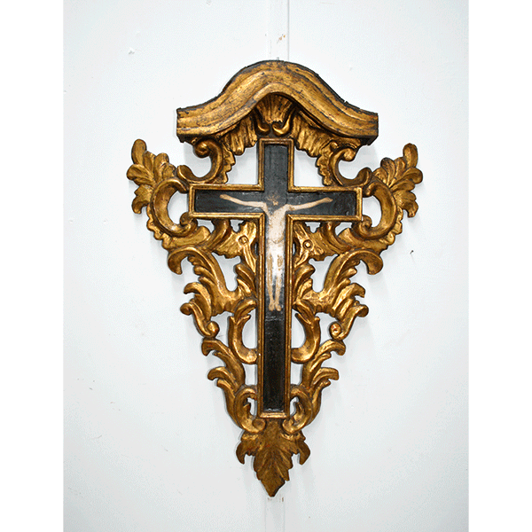 Cornucopia madera crucifijo