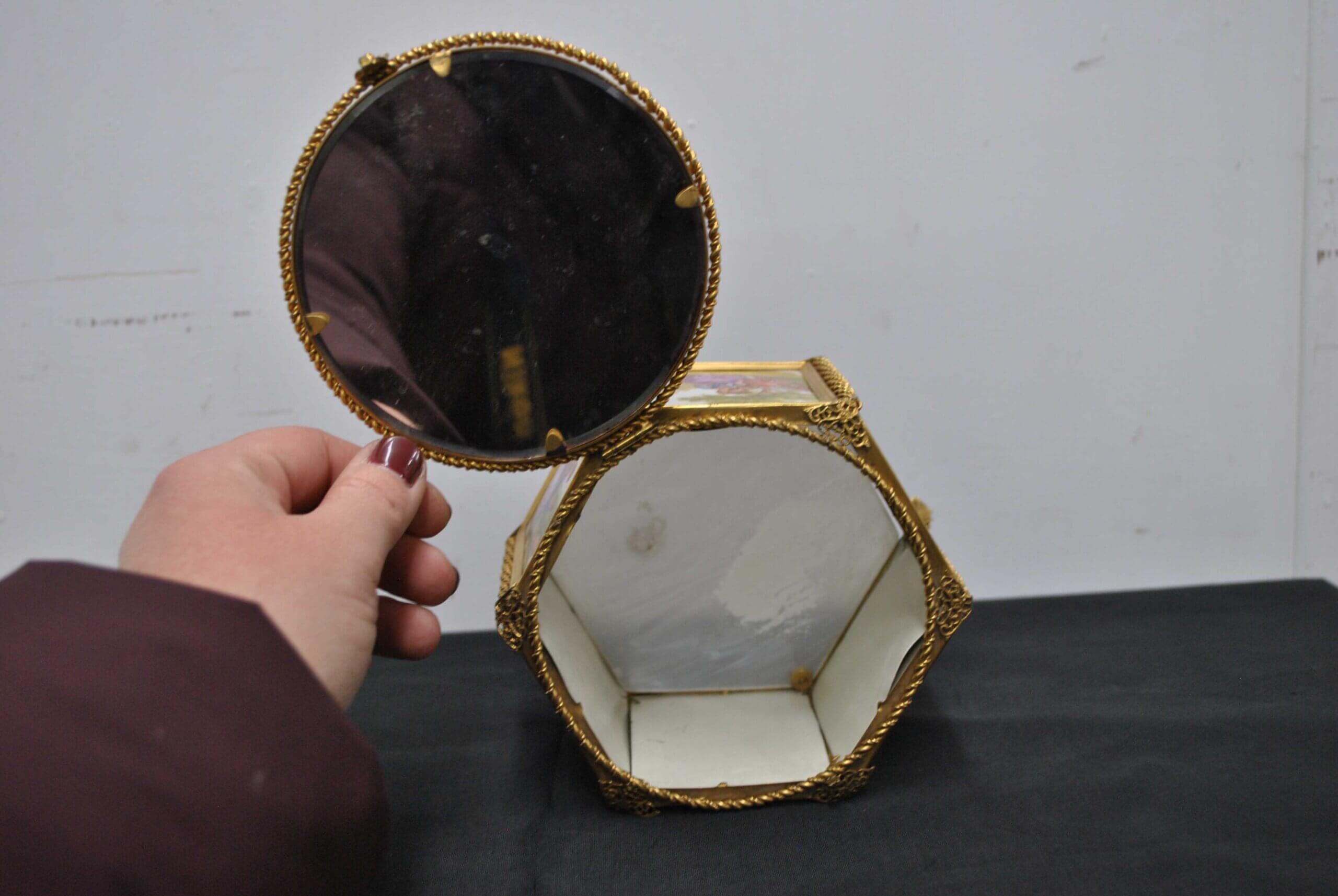 Joyero porcelana escena galante - Imagen 7