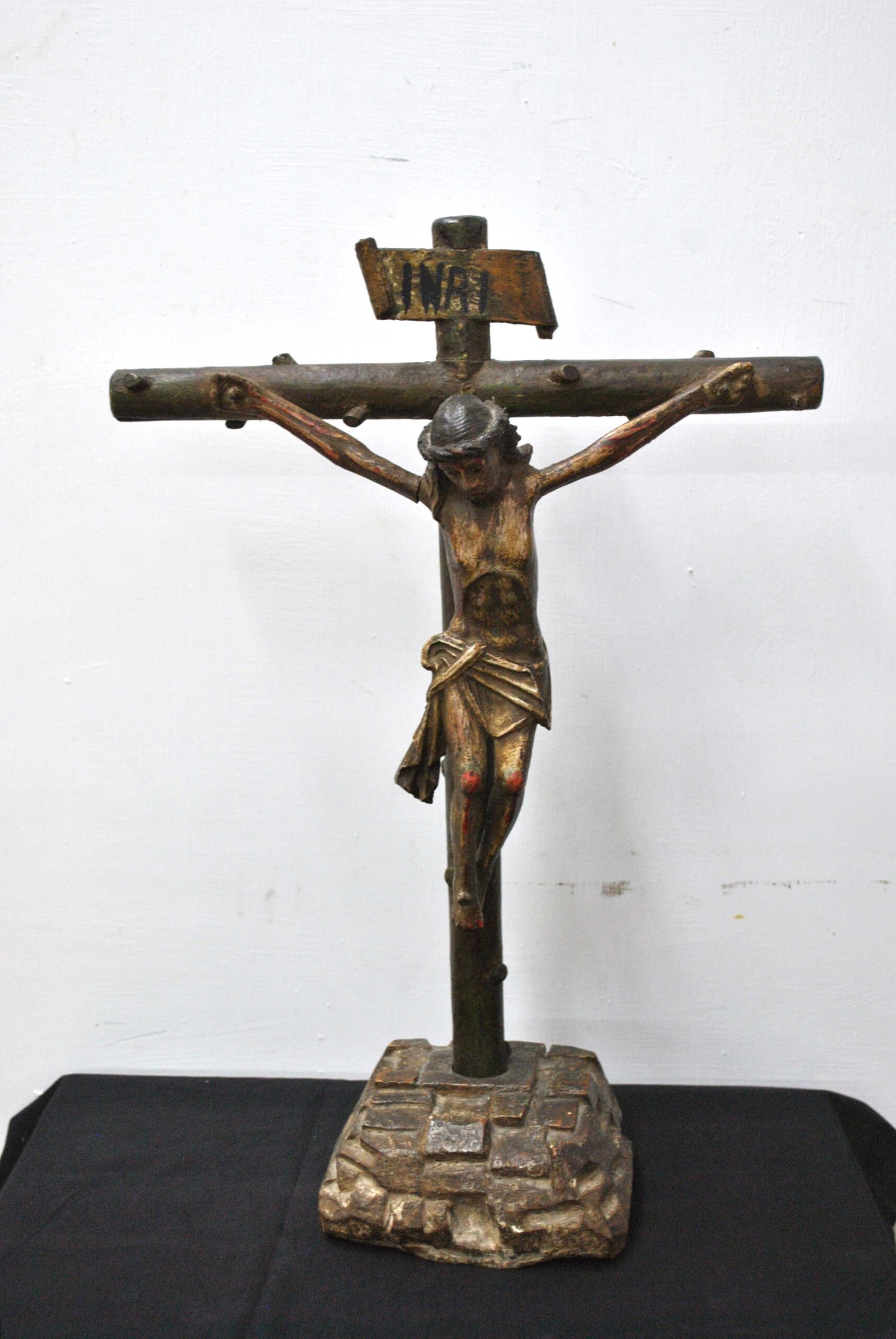 Crucifijo de madera S.XVIII - Imagen 2