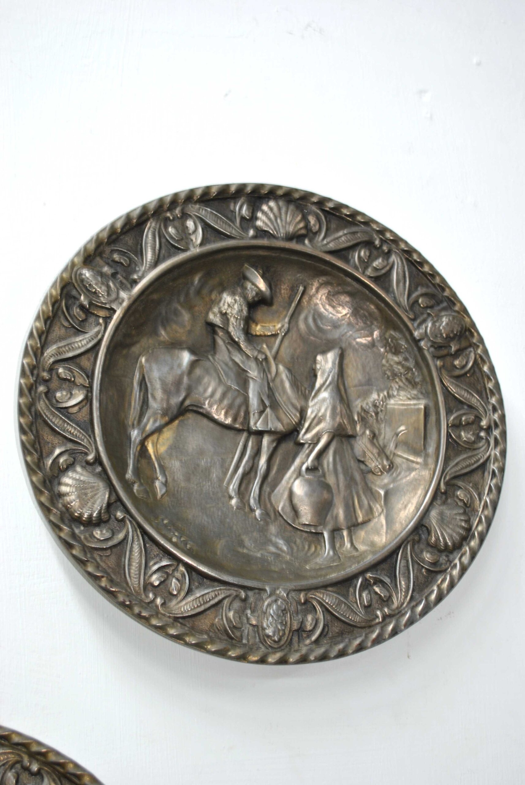 Pareja platos bronce macizo - Imagen 3