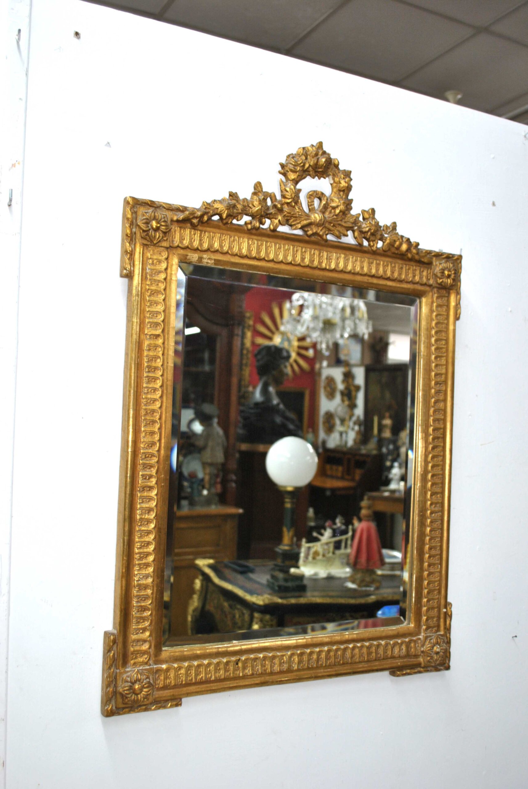 Espejo Isabelino fino pan de oro - Imagen 2