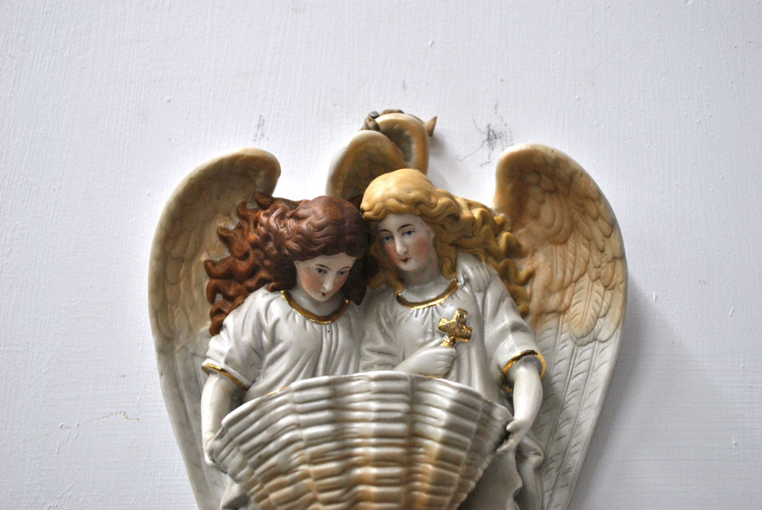 Benditera porcelana ángeles - Imagen 3