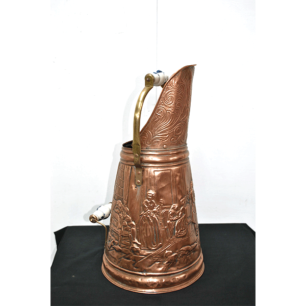 Carbonera cobre repujado