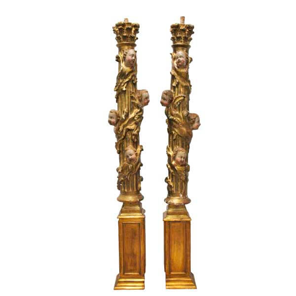 Columnas madera y querubines S.XVIII