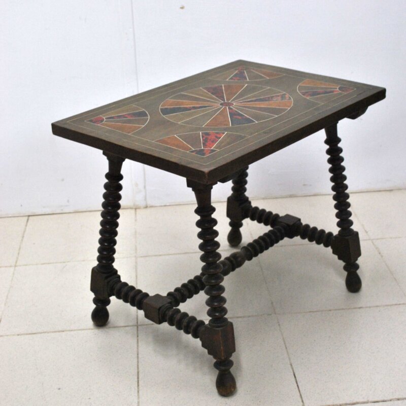 Mesita Alfonsina tablero marquetería