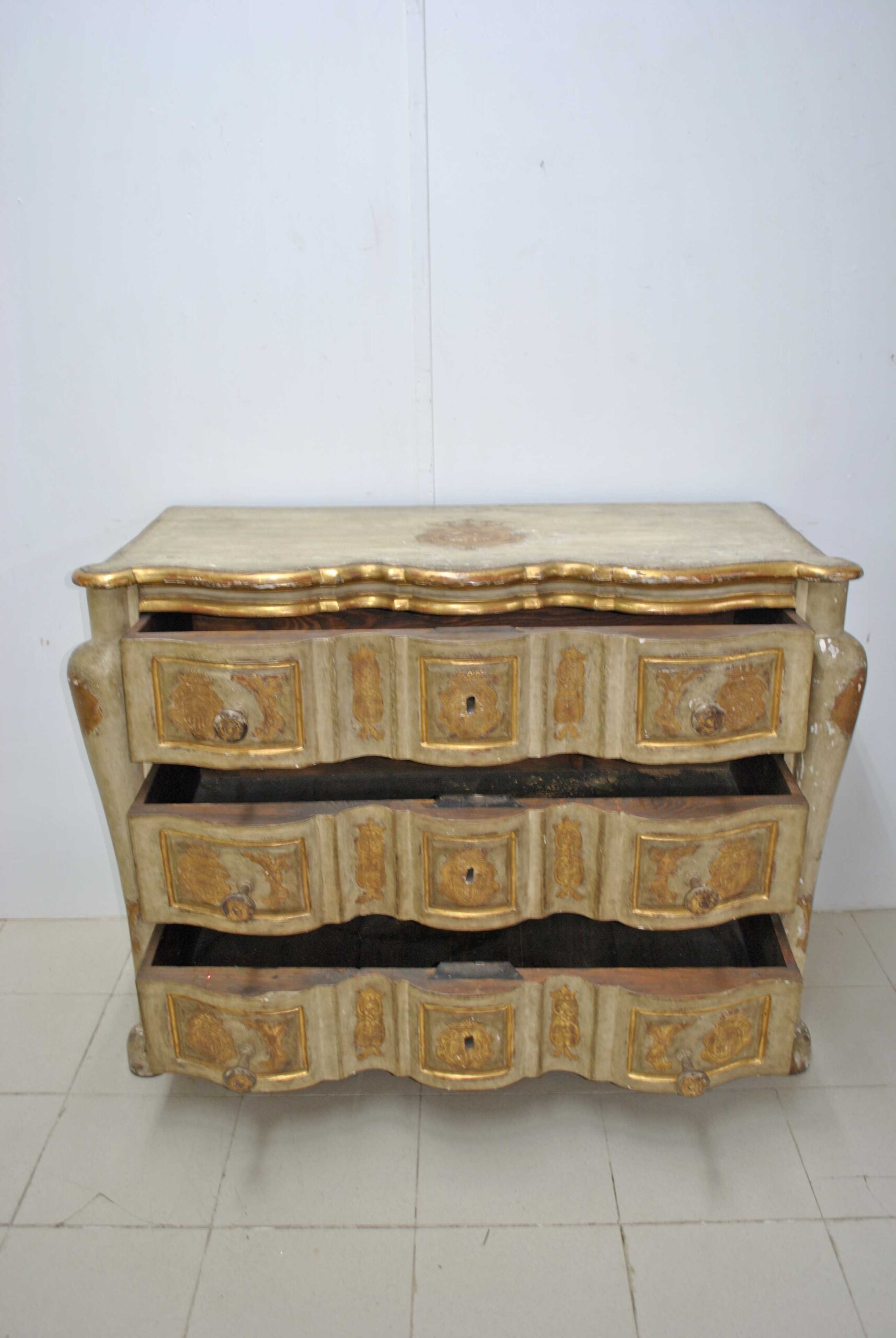 Cómoda S.XVIII madera policromada - Imagen 12