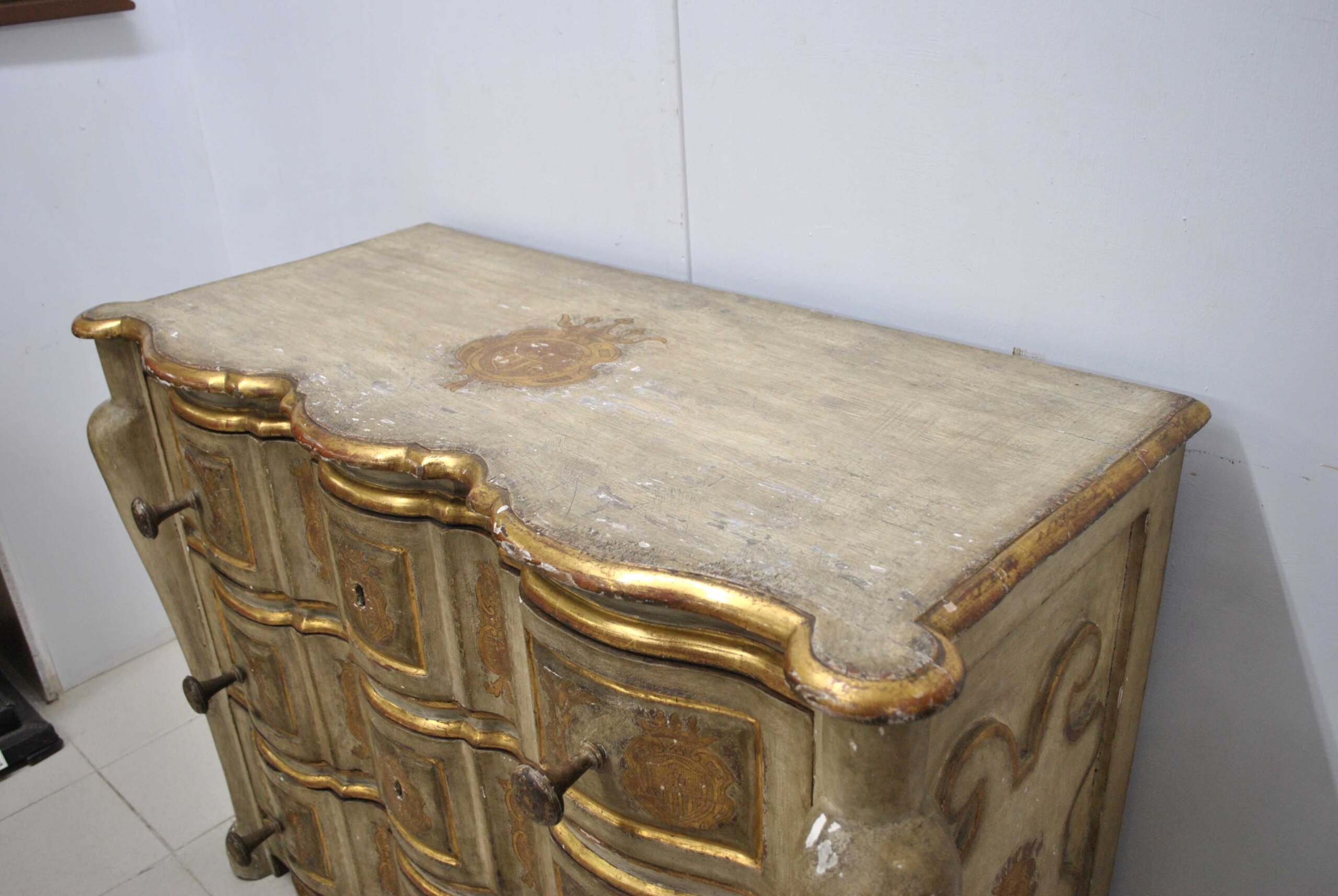 Cómoda S.XVIII madera policromada - Imagen 5