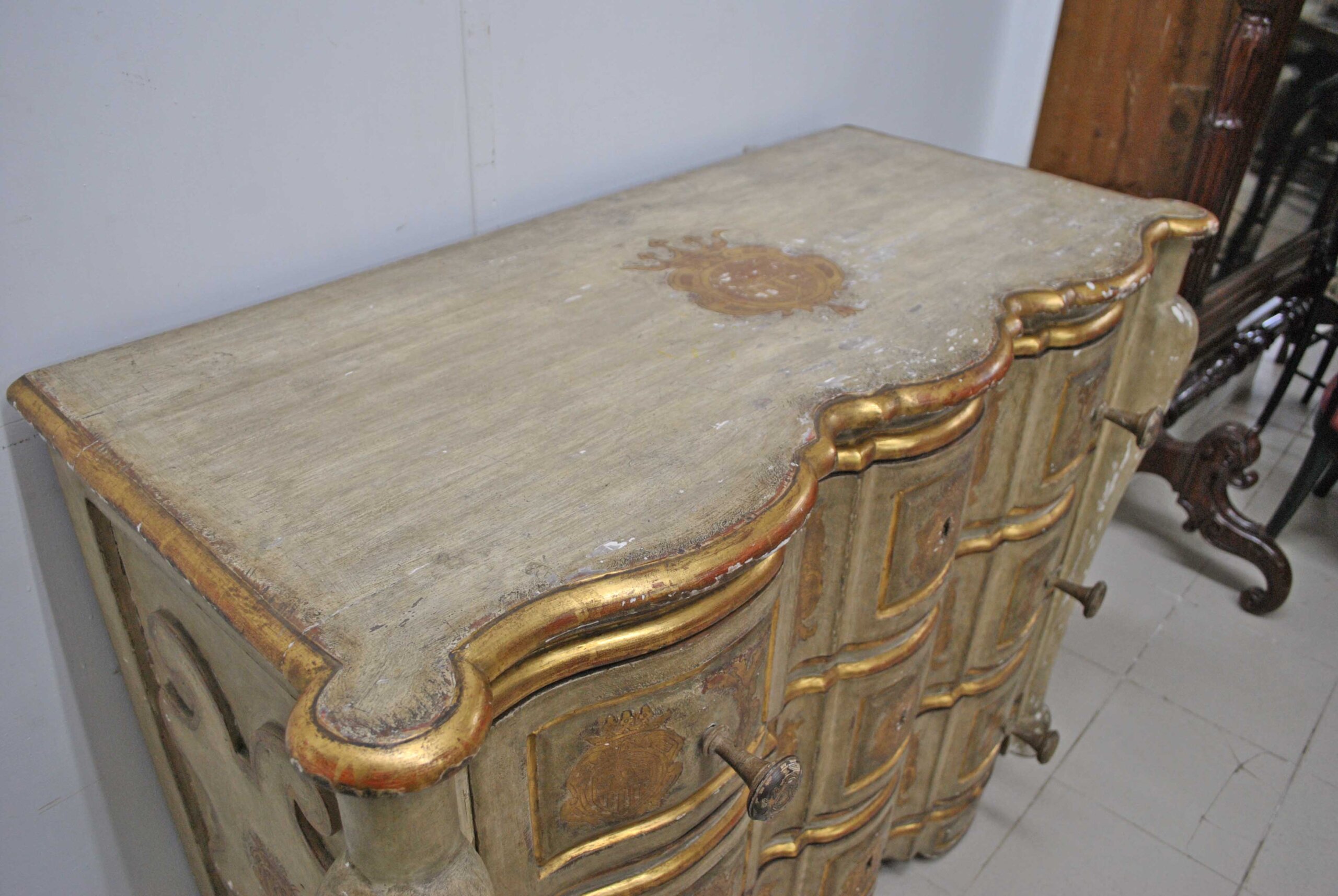 Cómoda S.XVIII madera policromada - Imagen 6