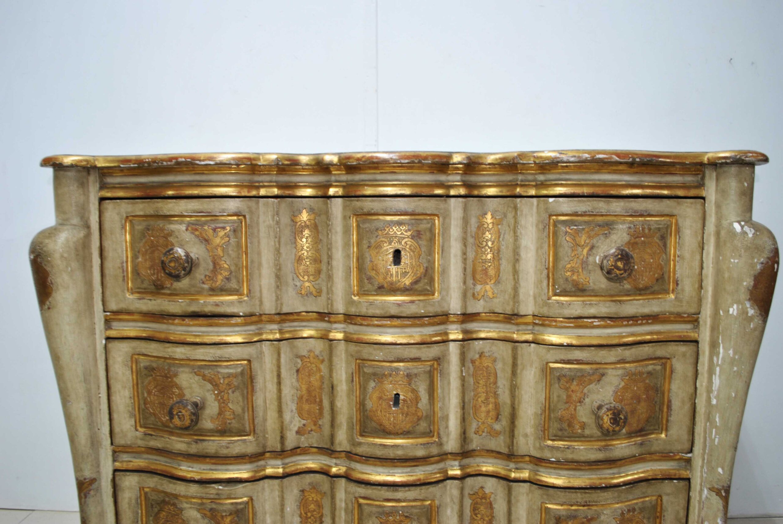 Cómoda S.XVIII madera policromada - Imagen 9