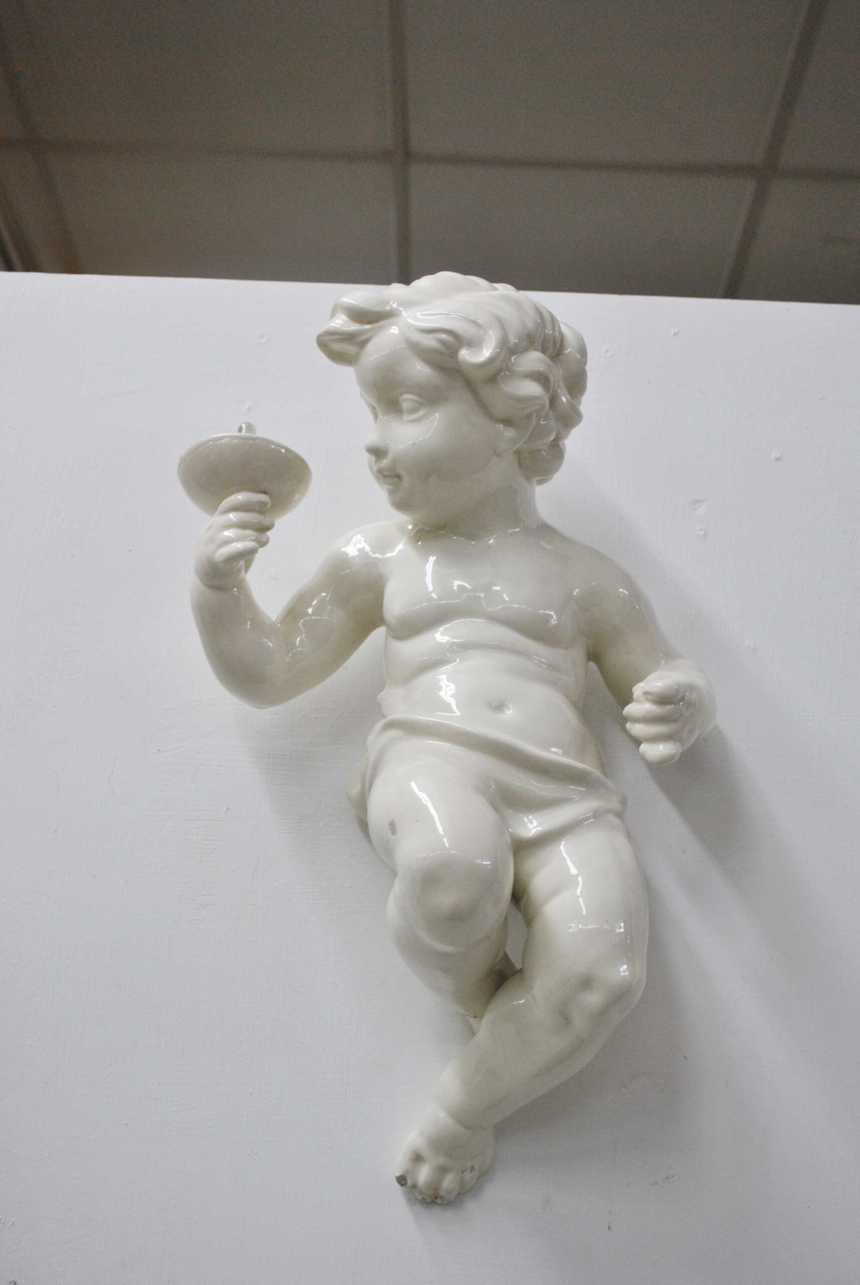 Apliques porcelana angelitos portavelas - Imagen 4