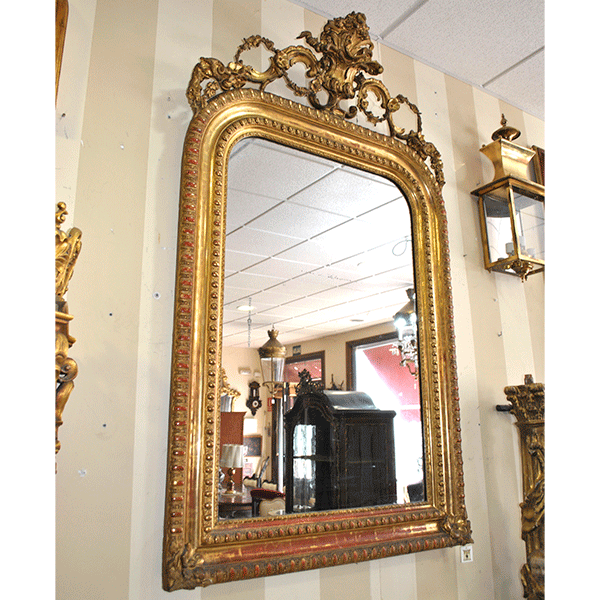 Espejo Isabelino fino pan de oro