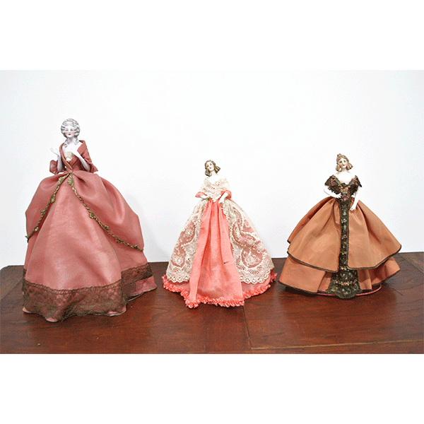 Conjunto 3 muñecas porcelana