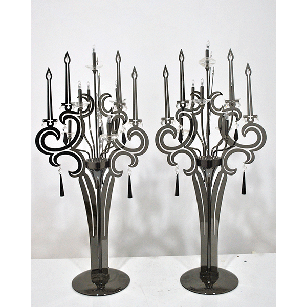 Candelabros cromados Art Decó Mr. Marc