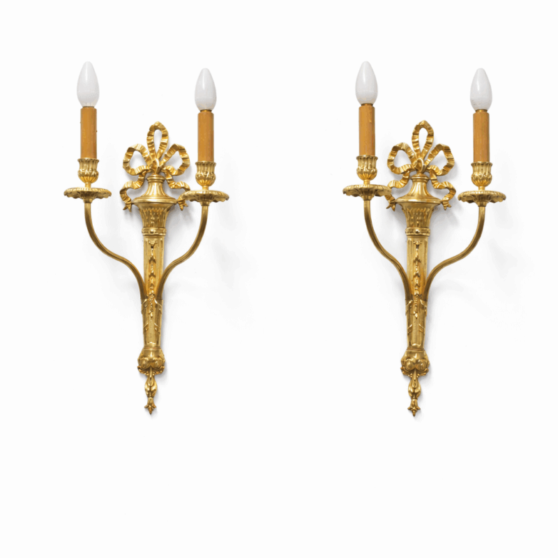 Apliques bronce dorado Luis XVI